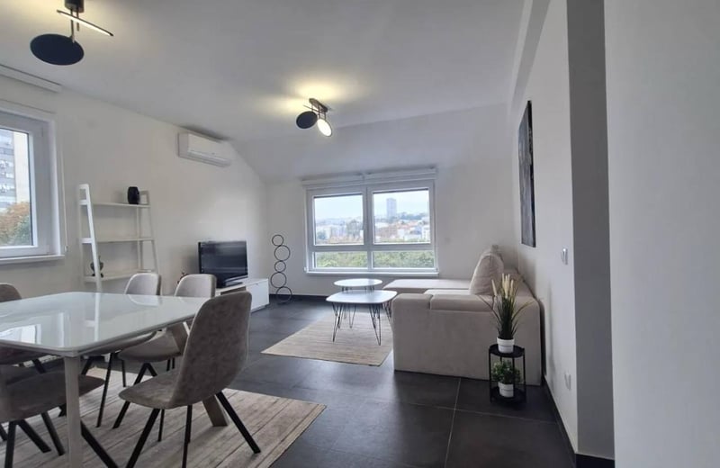 Alquiler de un nuevo piso de 3 habitaciones, 63 m², en el distrito de Vozdovac, Belgrado, Serbia